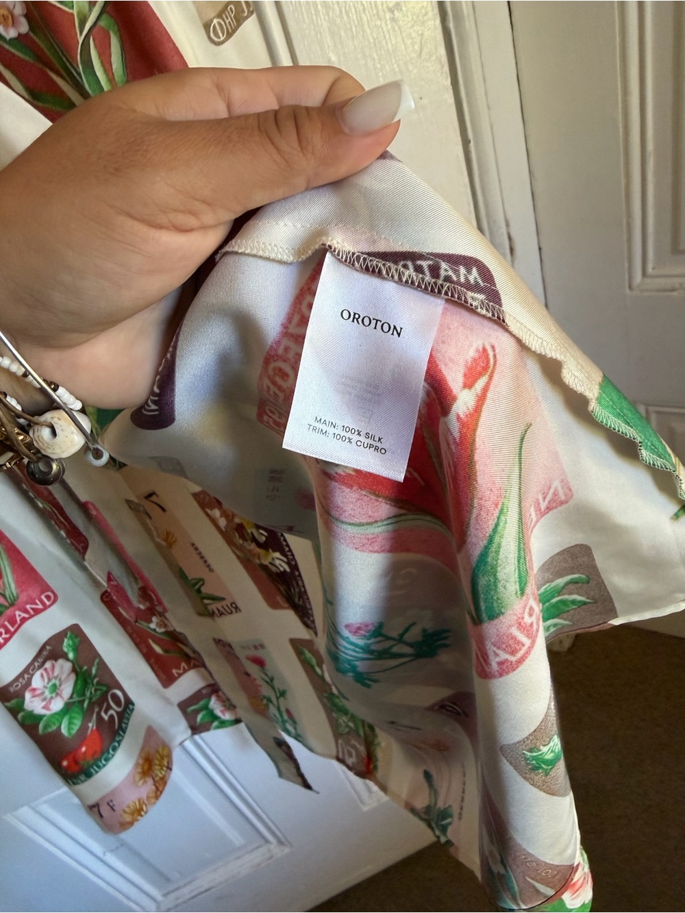 Stunning unique unicorn rare Oroton floral print wrap dress - Picture 9 of 11
